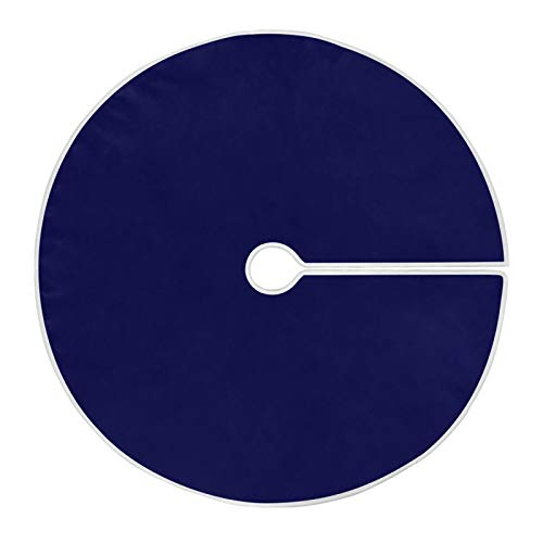 Foto 1 | Faldón Para Árbol Qilmy Christmas, 120 Cm, Gamuza Azul Marino, Poliéster - Venta Internacional.