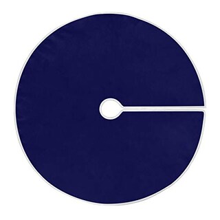 Foto 1 | Faldón Para Árbol Qilmy Christmas, 120 Cm, Gamuza Azul Marino, Poliéster - Venta Internacional.