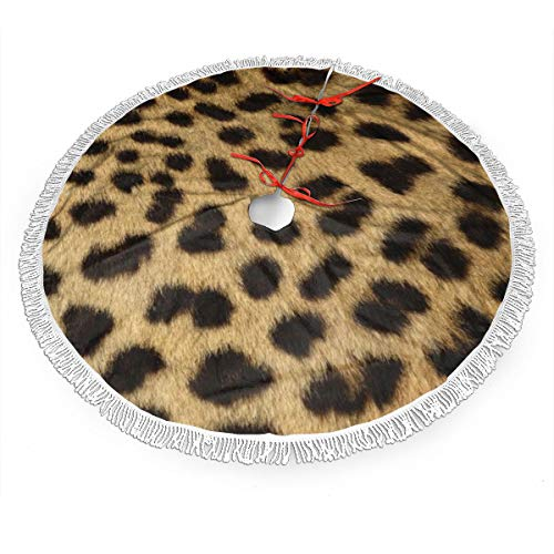 Foto 3 pulgar | Falda De Árbol De Navidad Ghygty Con Estampado Animal De Leopardo, 90 Cm - Venta Internacional.