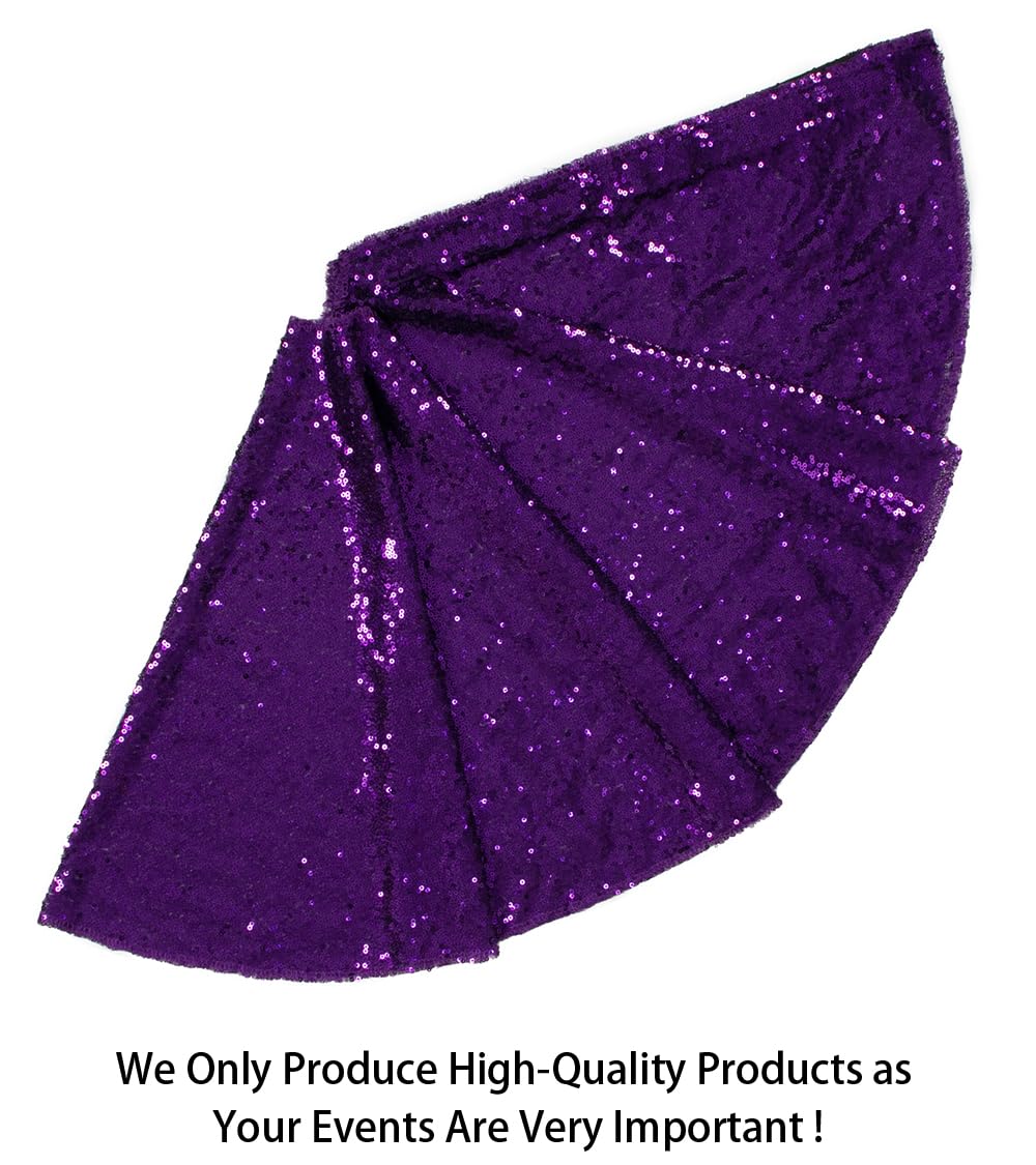 Foto 3 pulgar | Falda De Árbol De Navidad Shinybeauty Con Lentejuelas Moradas, 60 Cm, Poliéster - Venta Internacional.