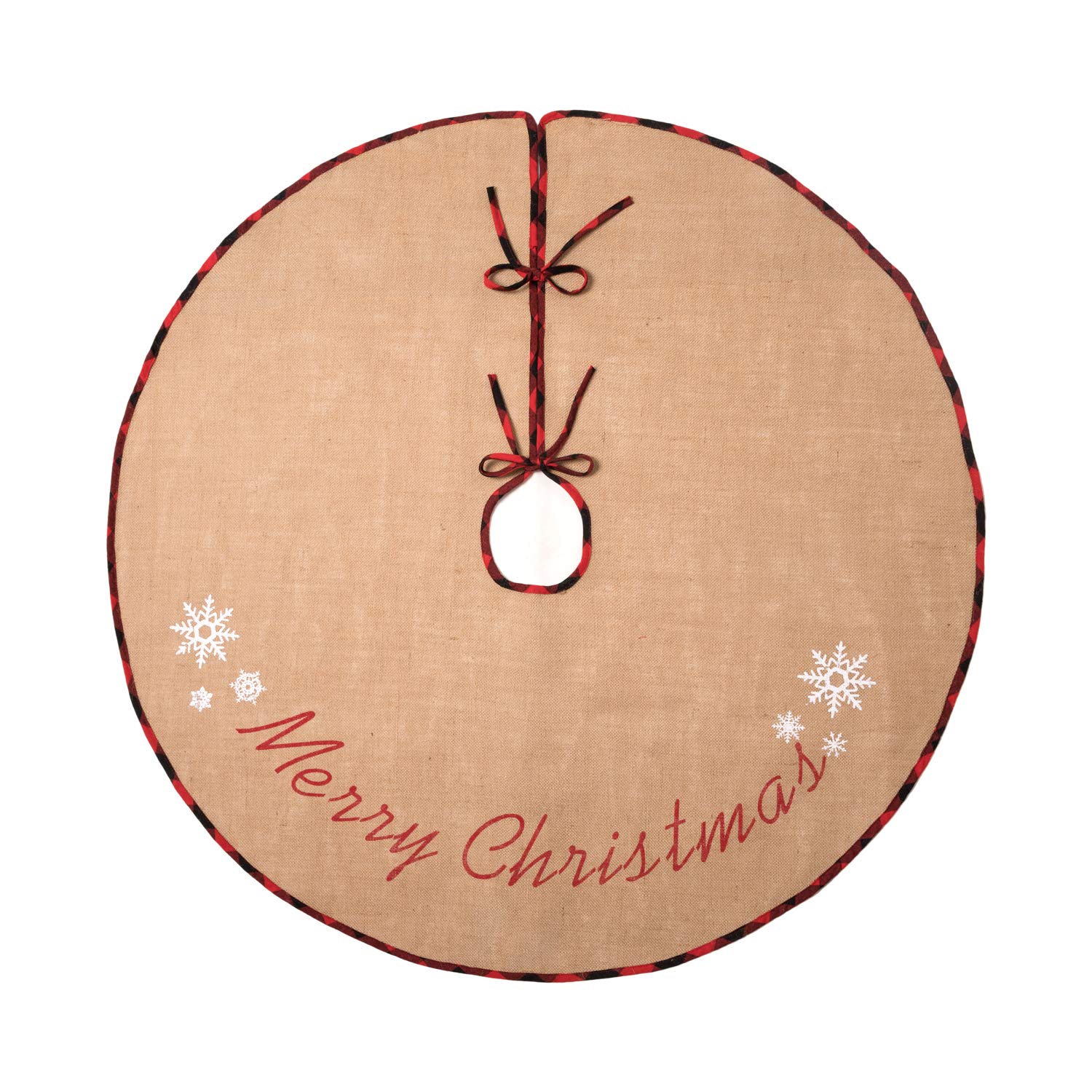 Faldón De Arpillera Rústico N&t Nieting Para Árbol De Navidad, 122 Cm - Venta Internacional.