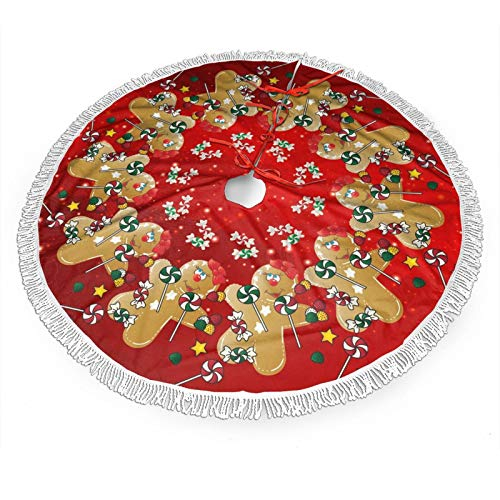 Foto 1 | Falda Para Árbol De Navidad Freehotu Gingerbread Candy Lollipop - Venta Internacional.