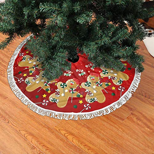 Foto 2 | Falda Para Árbol De Navidad Freehotu Gingerbread Candy Lollipop - Venta Internacional.