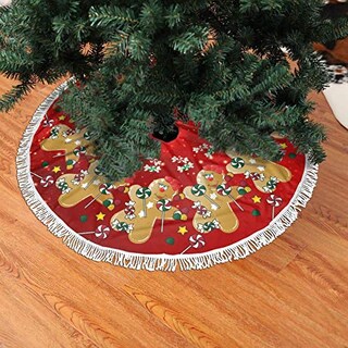 Foto 2 | Falda Para Árbol De Navidad Freehotu Gingerbread Candy Lollipop - Venta Internacional.