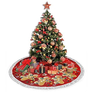 Foto 4 | Falda Para Árbol De Navidad Freehotu Gingerbread Candy Lollipop - Venta Internacional.