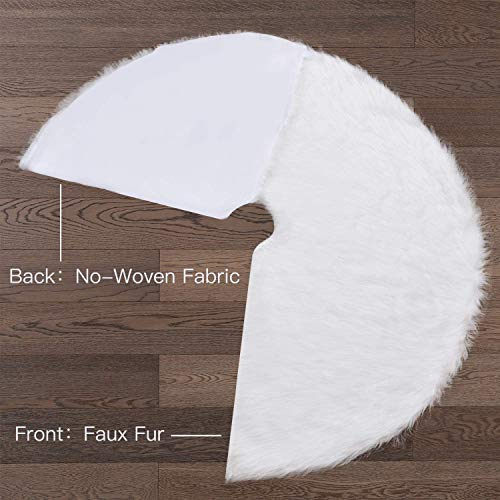 Foto 3 | Faldón Ippon Para Árbol De Navidad, Tamaño Grande, Piel Sintética Blanca, 150 Cm - Venta Internacional.