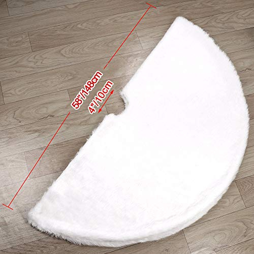Foto 5 pulgar | Faldón Ippon Para Árbol De Navidad, Tamaño Grande, Piel Sintética Blanca, 150 Cm - Venta Internacional.
