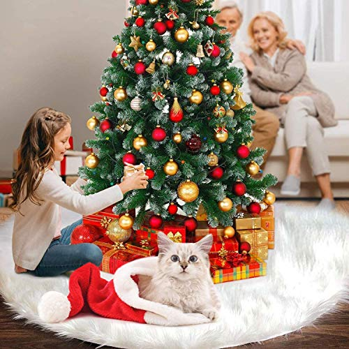 Foto 6 | Faldón Ippon Para Árbol De Navidad, Tamaño Grande, Piel Sintética Blanca, 150 Cm - Venta Internacional.