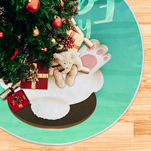 Foto 6 pulgar | Falda Qilmy Para Árbol De Navidad, Doble Capa, Poliéster Fino, 90 Cm - Venta Internacional.