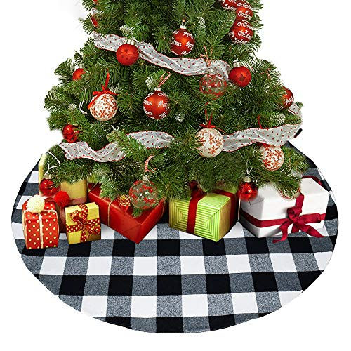 Foto 2 pulgar | Faldón Senneny Buffalo Plaid Para Árbol De Navidad, 91 Cm, Color Blanco Y Negro - Venta Internacional.