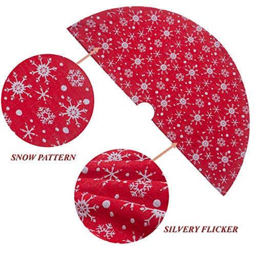 Foto 4 pulgar | Carpa De Nieve Roja Y Blanca S-deal De 32 Pulgadas Con Falda De Árbol De Navidad - Venta Internacional.