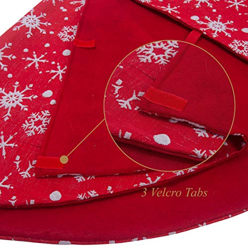 Foto 5 pulgar | Carpa De Nieve Roja Y Blanca S-deal De 32 Pulgadas Con Falda De Árbol De Navidad - Venta Internacional.