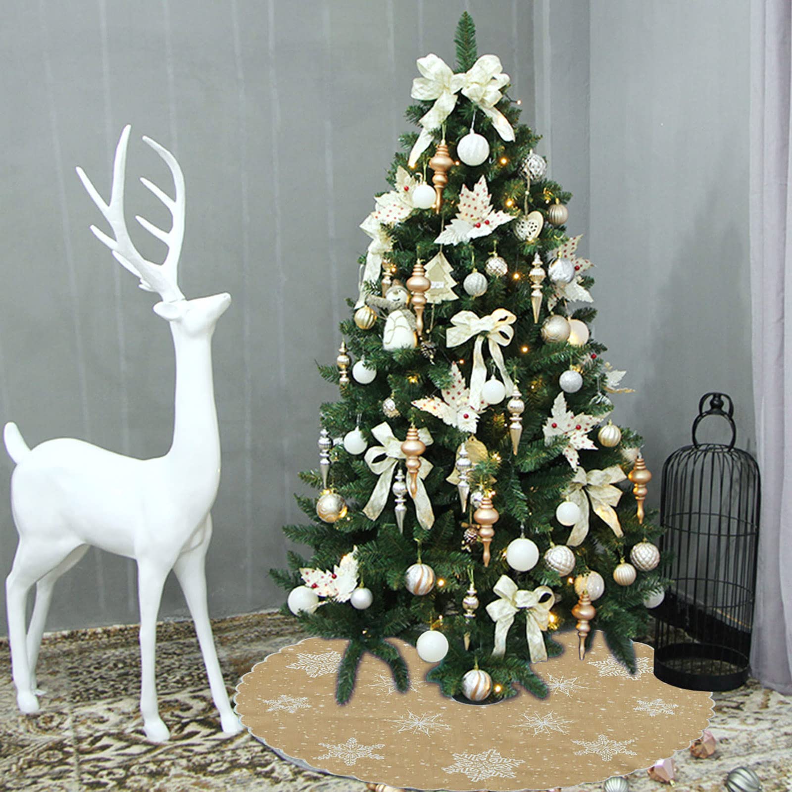 Foto 4 pulgar | Falda De Árbol De Navidad Bordada Simhomsen Rustic Farmhouse  - Venta Internacional.