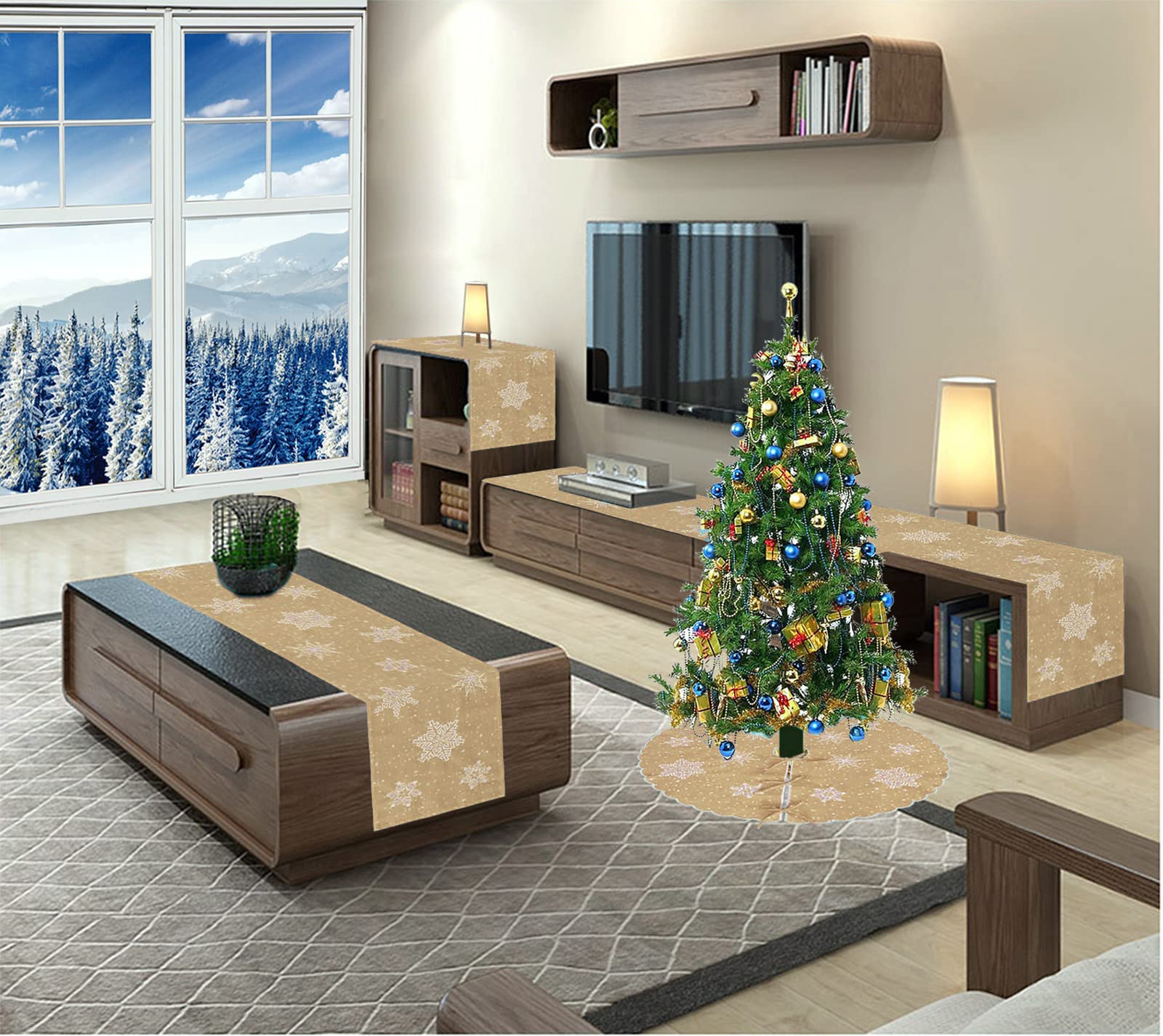 Foto 5 | Falda De Árbol De Navidad Bordada Simhomsen Rustic Farmhouse  - Venta Internacional.