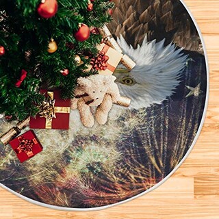 Foto 3 | Falda Para Árbol De Navidad De Dussdil, Día De La Independencia Patriótica, 90 Cm - Venta Internacional.