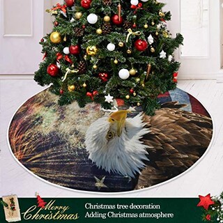 Foto 6 | Falda Para Árbol De Navidad De Dussdil, Día De La Independencia Patriótica, 90 Cm - Venta Internacional.