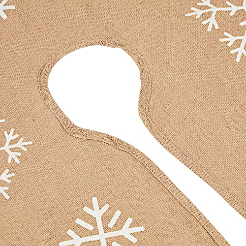 Foto 6 pulgar | Faldón De Arpillera Juvale Para Árbol De Navidad, 150 Cm, Diseño Rústico Con Forma De Copo De Nieve - Venta Intern