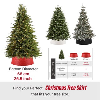Foto 5 | Collar De Árbol De Navidad Con Forma De Nido Redondo De Mimbre Para 56 A 68 Cm - Venta Internacional.