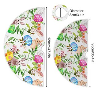Foto 3 | Falda Qilmy Para Árbol De Navidad, Doble Capa, Poliéster Fino, 90 Cm - Venta Internacional.