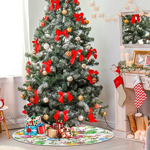 Foto 5 pulgar | Falda Qilmy Para Árbol De Navidad, Doble Capa, Poliéster Fino, 90 Cm - Venta Internacional.