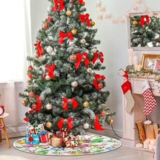 Foto 4 | Falda Qilmy Para Árbol De Navidad, Doble Capa, Poliéster Fino, 90 Cm - Venta Internacional.
