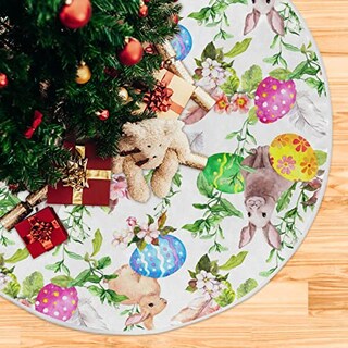 Foto 5 | Falda Qilmy Para Árbol De Navidad, Doble Capa, Poliéster Fino, 90 Cm - Venta Internacional.