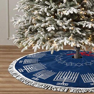 Foto 3 | Candelabro Plateado Con Falda De Árbol De Navidad Freehotu Hanukkah - Venta Internacional.