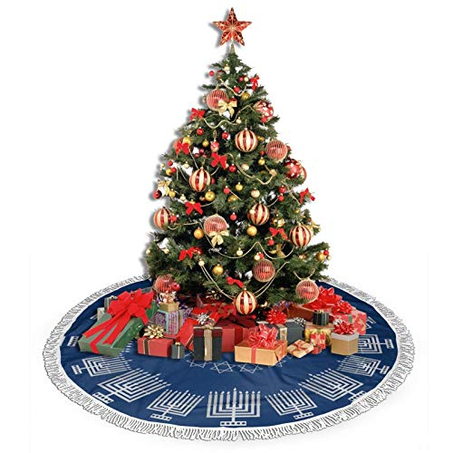 Foto 5 pulgar | Candelabro Plateado Con Falda De Árbol De Navidad Freehotu Hanukkah - Venta Internacional.