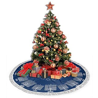 Foto 4 | Candelabro Plateado Con Falda De Árbol De Navidad Freehotu Hanukkah - Venta Internacional.