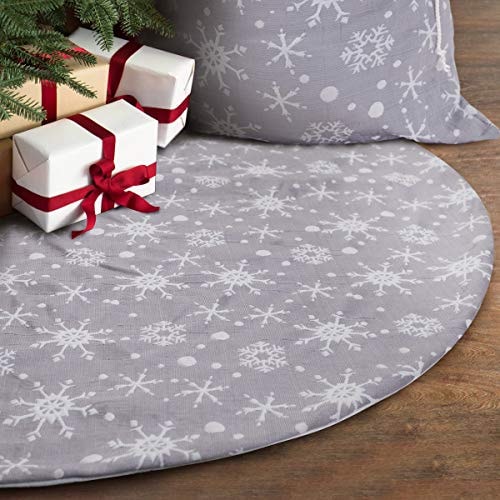 Faldón S-deal Para Árbol De Navidad, Doble Capa, 32 Pulgadas, Gris/blanco - Venta Internacional. $536