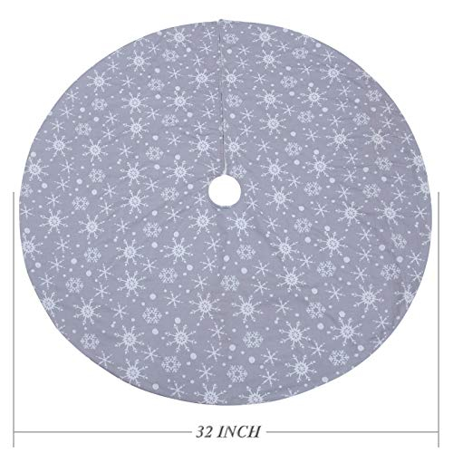 Foto 2 | Faldón S-deal Para Árbol De Navidad, Doble Capa, 32 Pulgadas, Gris/blanco - Venta Internacional.