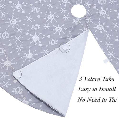 Foto 5 pulgar | Faldón S-deal Para Árbol De Navidad, Doble Capa, 32 Pulgadas, Gris/blanco - Venta Internacional.