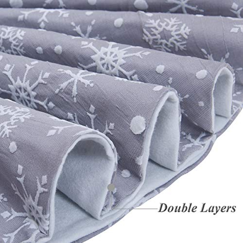 Foto 6 pulgar | Faldón S-deal Para Árbol De Navidad, Doble Capa, 32 Pulgadas, Gris/blanco - Venta Internacional.