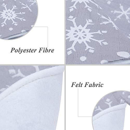 Foto 7 pulgar | Faldón S-deal Para Árbol De Navidad, Doble Capa, 32 Pulgadas, Gris/blanco - Venta Internacional.