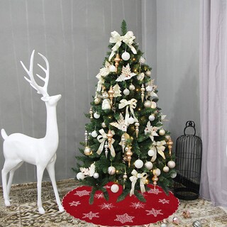 Foto 3 | Falda De Árbol De Navidad Con Copos De Nieve Bordados Simhomsen - Venta Internacional.