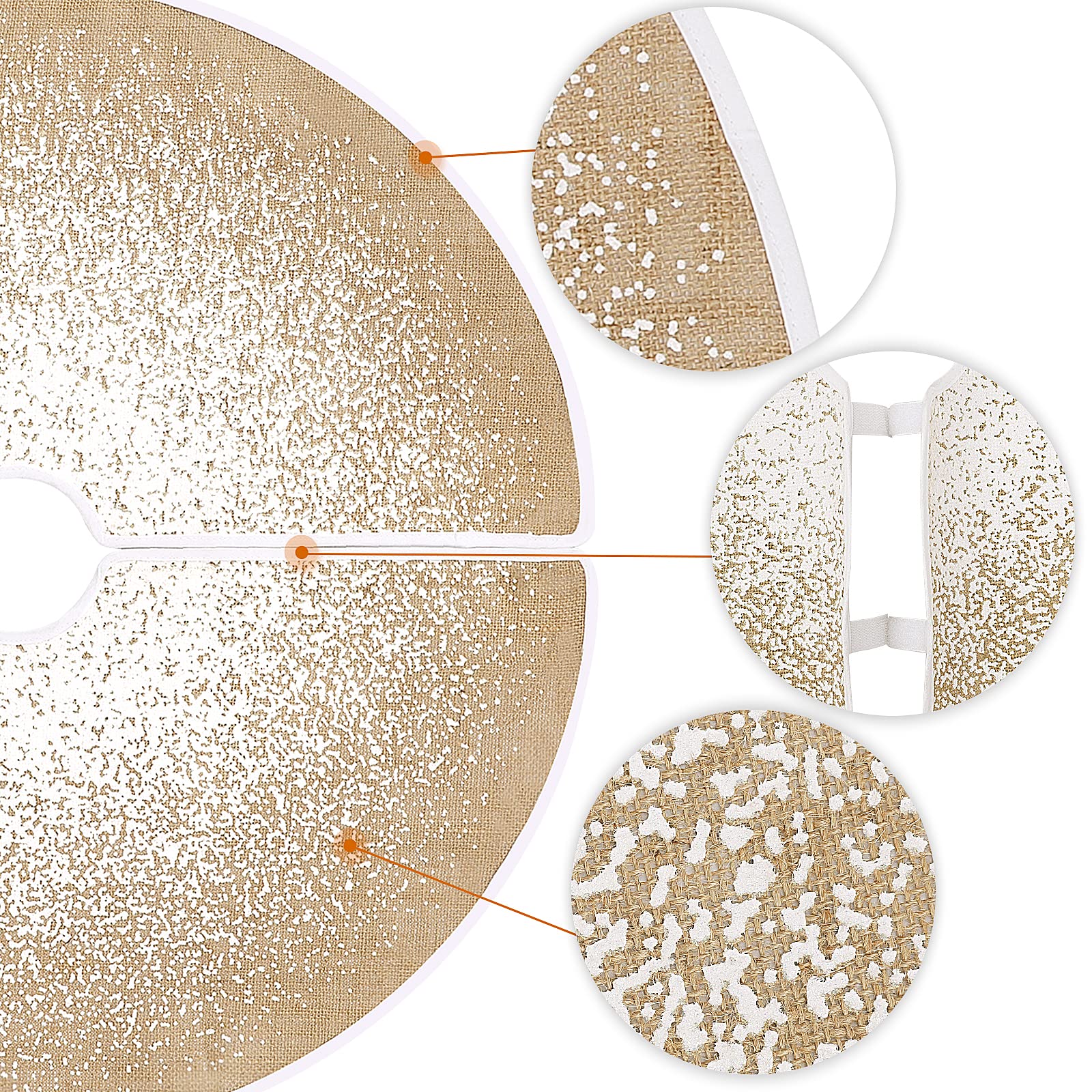 Foto 3 pulgar | Falda De Arpillera Hohotime Para Árbol De Navidad, 122 Cm De Diámetro - Venta Internacional.