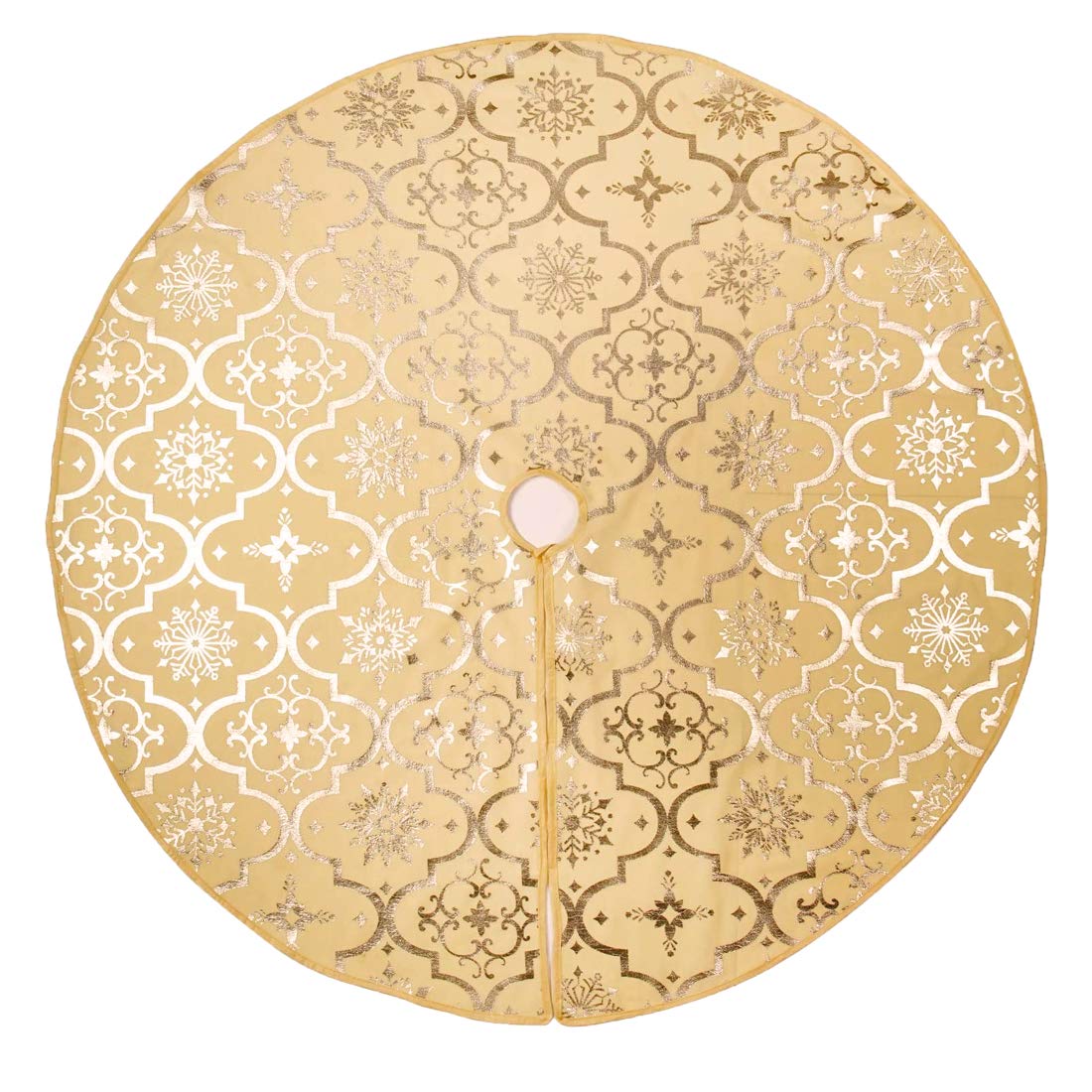 Foto 4 pulgar | Falda Para Árbol De Navidad Poise3ehome, Color Dorado, 122 Cm De Diámetro - Venta Internacional.