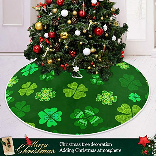 Foto 7 pulgar | Falda Para Árbol De Navidad Con Forma De Trébol Qilmy Para El Día De San Patricio, 90 Cm - Venta Internacional.