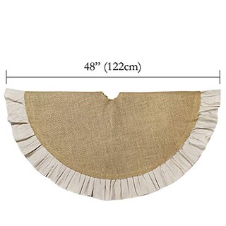 Foto 3 | Falda Para Árbol De Navidad Ivenf, Yute Natural, 122 Cm, Con Gorro - Venta Internacional.