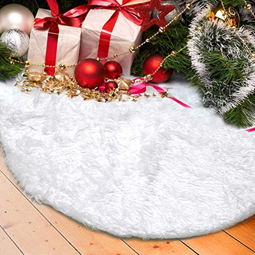 Foto 2 pulgar | Falda Deggod Para Árbol De Navidad, Piel Sintética Blanca, 122 Cm De Diámetro - Venta Internacional.