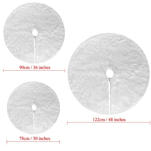 Foto 7 | Falda Deggod Para Árbol De Navidad, Piel Sintética Blanca, 122 Cm De Diámetro - Venta Internacional.
