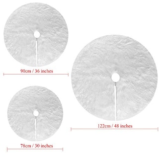 Foto 7 | Falda Deggod Para Árbol De Navidad, Piel Sintética Blanca, 122 Cm De Diámetro - Venta Internacional.