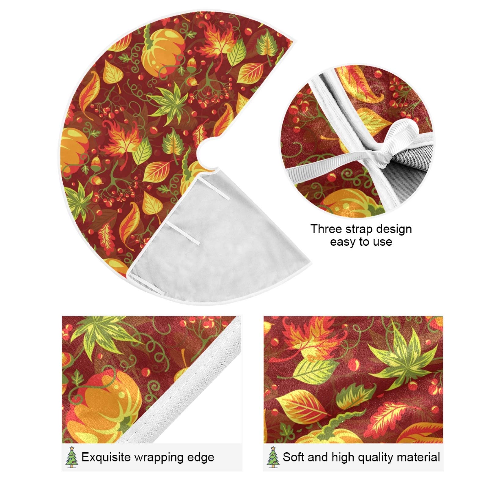 Foto 3 pulgar | Falda Decorativa Para Árbol De Navidad Alaza, 120 Cm De Diámetro - Venta Internacional.
