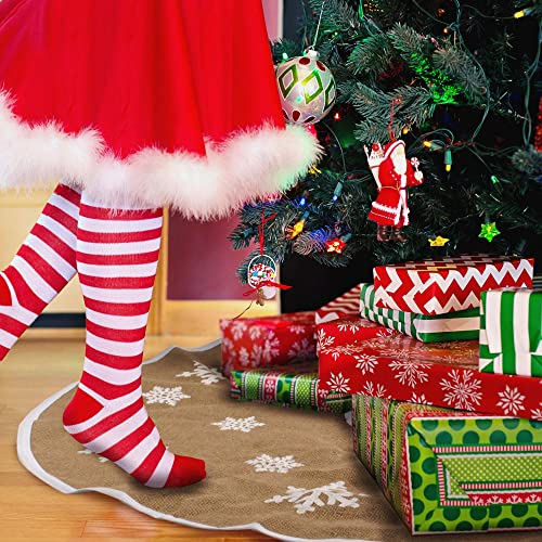 Foto 6 pulgar | Falda Redonda De Bambú Para Árbol De Navidad, Diseño De Copos De Nieve, 31 Cm - Venta Internacional.