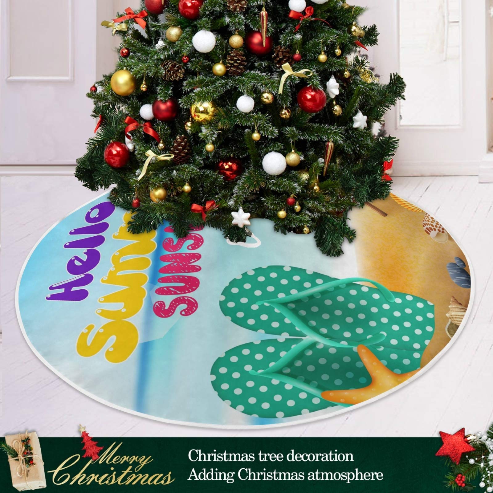 Foto 7 pulgar | Falda De Árbol De Navidad Alaza, Grande, 120 Cm De Diámetro, Poliéster - Venta Internacional.