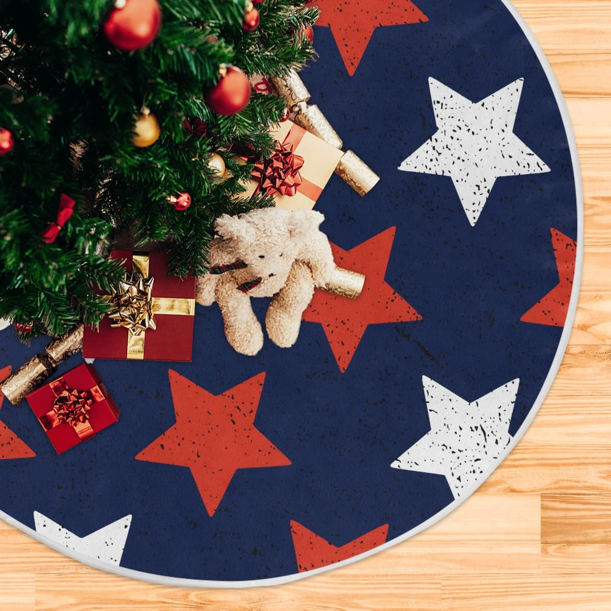 Foto 6 pulgar | Falda Para Árbol De Navidad En Memoria De Wamika, Día De La Independencia, 48 Pulgadas - Venta Internacional.