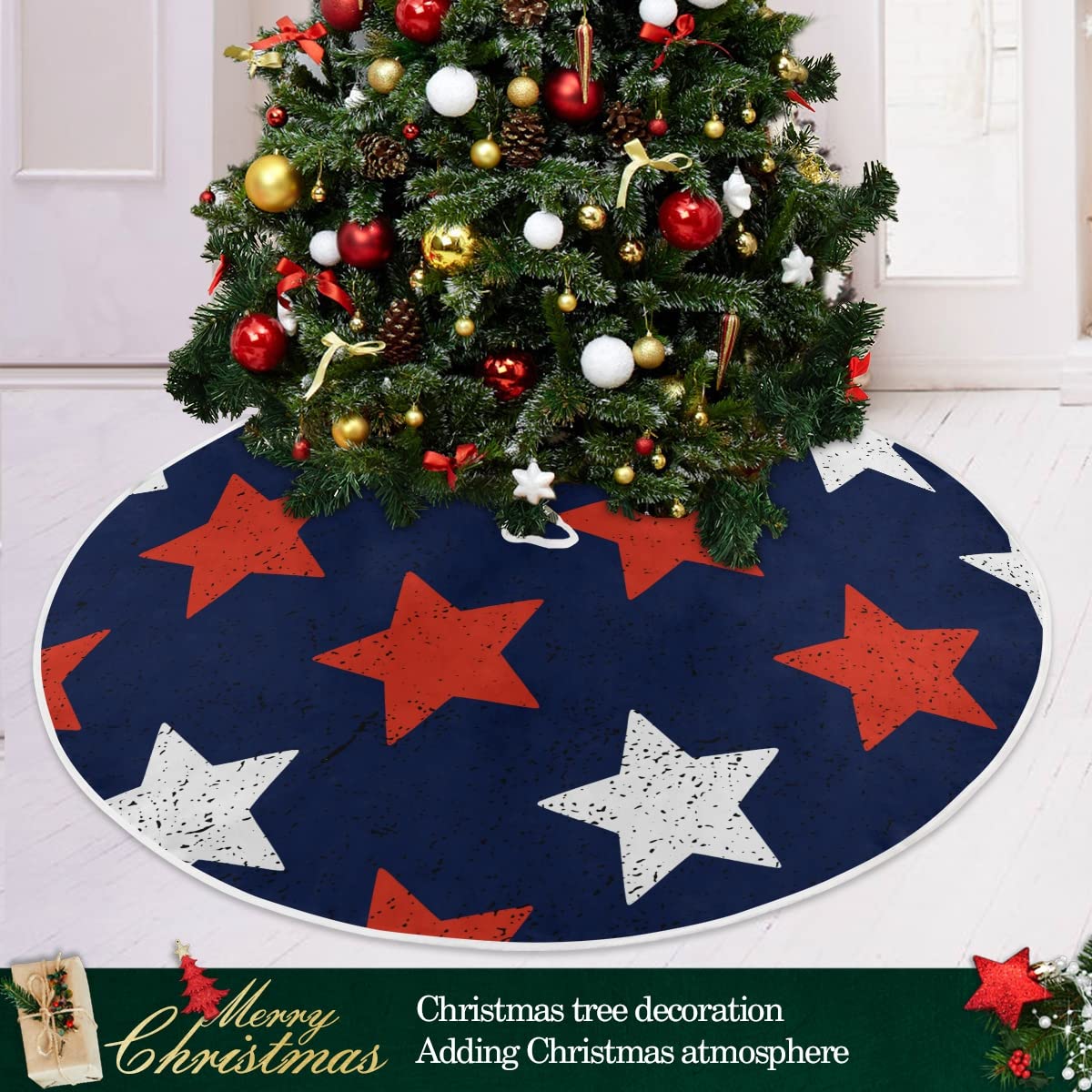 Foto 7 pulgar | Falda Para Árbol De Navidad En Memoria De Wamika, Día De La Independencia, 48 Pulgadas - Venta Internacional.