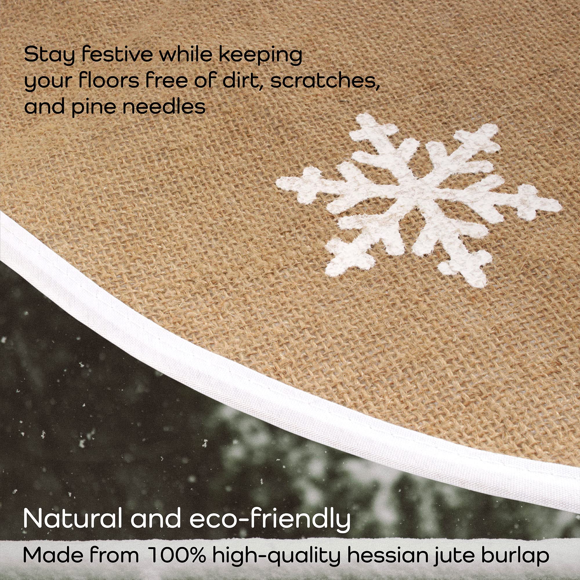 Foto 7 pulgar | Faldón para Árbol de Navidad Edición Copo de Nieve Yute - Venta Internacional
