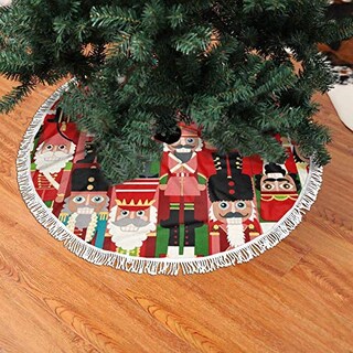 Foto 2 | Falda Para Árbol De Navidad Freehotu, Diseño De Cascanueces, Dulce, 30 Cm, Decoración - Venta Internacional.