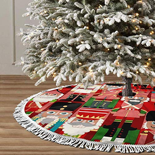 Foto 4 pulgar | Falda Para Árbol De Navidad Freehotu, Diseño De Cascanueces, Dulce, 30 Cm, Decoración - Venta Internacional.